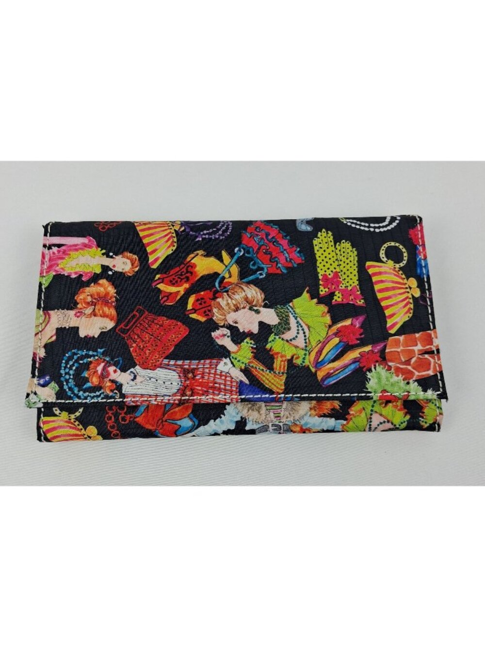 VTG Sydney Love Womens Black Multi-Color Wallet Fashion Graphics & Polka Dot Int